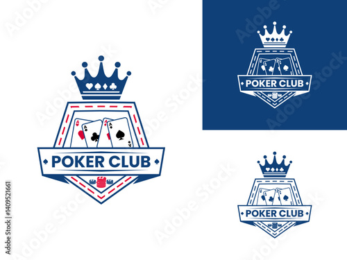 Photography Vintage Poker Club logo design concept