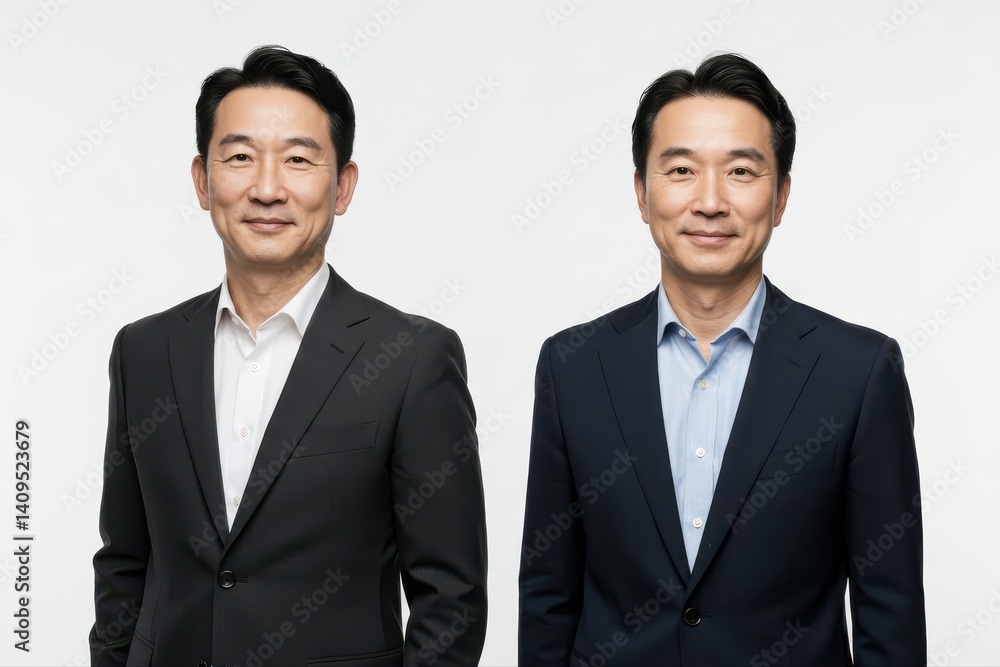 portrait of Asian businessmen on white background portrait of Asian businessmen on white background