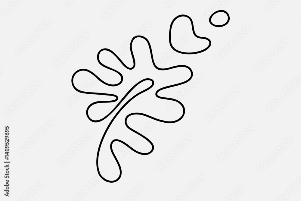 Obraz premium Random Shapes Organic Doodle Blobs. Outline 2d vector image. Sticker for social media. Backdrop.