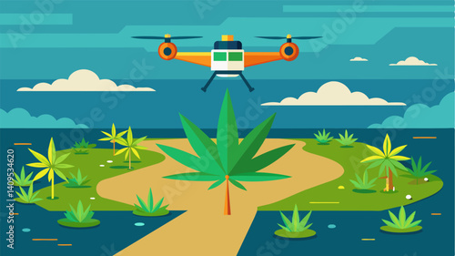 By creating highly detailed maps of weed pressure in their fields with drones farmers can develop effective weed management strategies reducing the need for costly herbicides.. Vector illustration