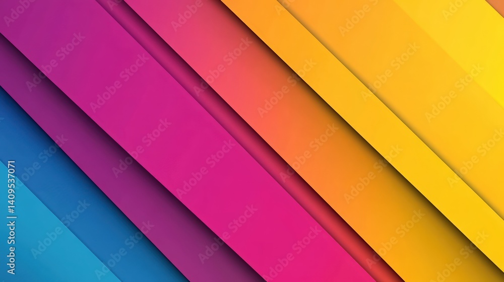 Obraz premium Vibrant Diagonal Stripes Abstract Background