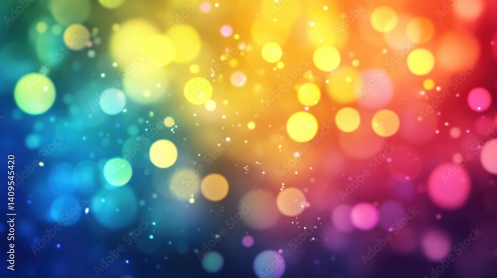 Rainbow Bokeh Lights: A Festive and Vibrant Background Rainbow Bokeh Lights: A Festive and Vibrant Background