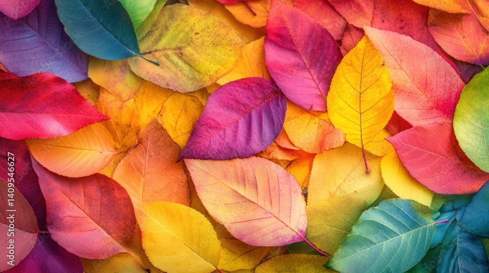 Fototapeta premium Vibrant Autumn Leaves: A Symphony of Colors