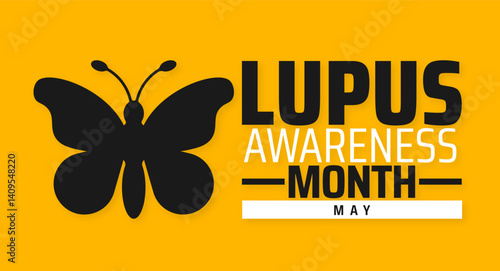 Lupus Awareness Month background banner or poster design template. observed every year in May. Holiday concept. Use to any Template, card, poster, placard, template.