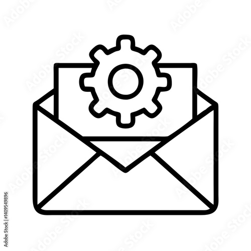 Email settings configuration options mail preferences service support open envelope gear icon