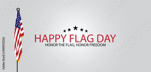 Red White and Blue Pride Recognizing Flag Day on June 14