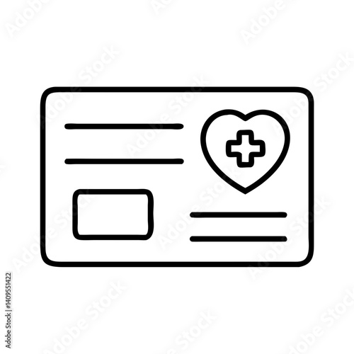 Medical health insurance card healthcare id identification document medicare plan coverage policy form