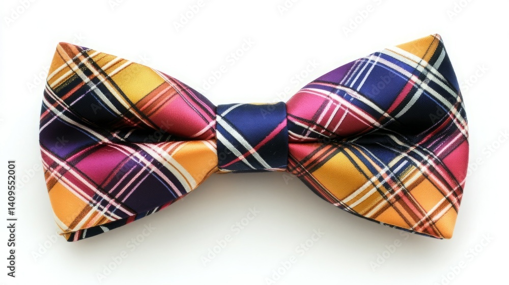 Fototapeta premium Colorful plaid bow tie. Perfect accessory!