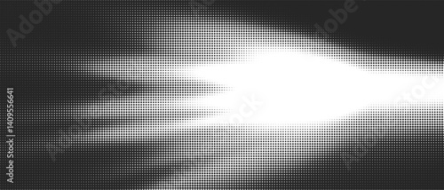 Dynamic Vintage Comic Dot Pattern Design with Gritty Gradient and Sporty Manga Influence in Yellow and Blue for Retro Graphic Backgrounds and Textured Graphic Art.