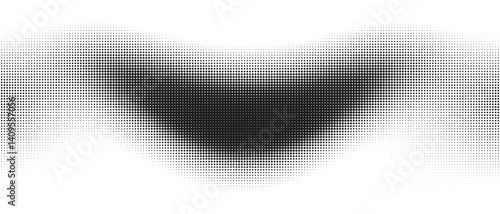 Dynamic Halftone Dot Pattern with Gradient Overlay and Shadow. Vector White Background Featuring Geometric Circles, Waves, and Comic Style Effects for Graphic Design.