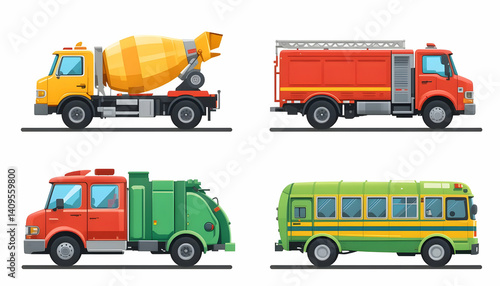 Wallpaper Mural Commercial vehicles illustration Torontodigital.ca