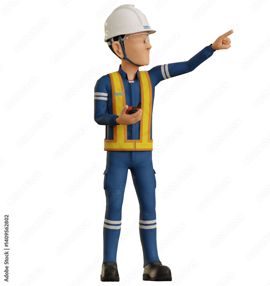 Isolate industrial worker point at high Isolate industrial worker point at high