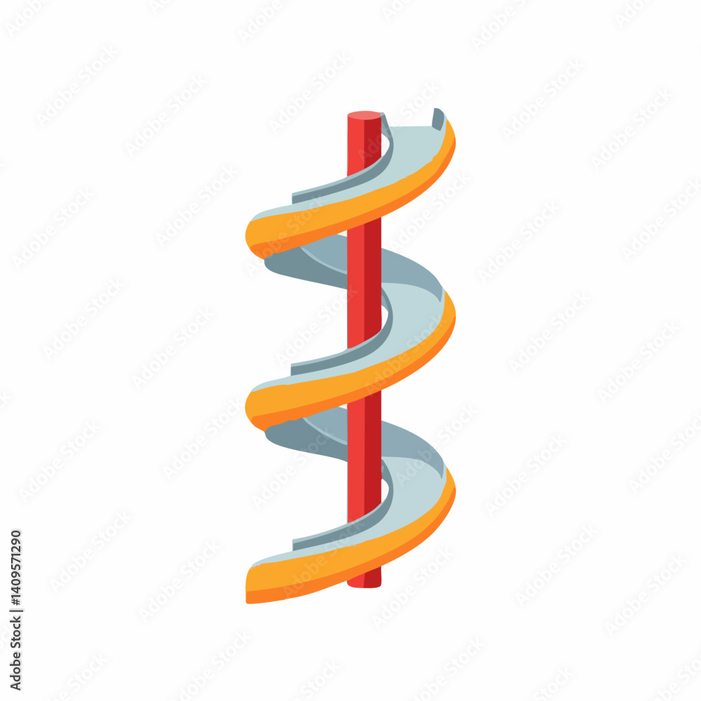 Spiral playground slide illustration vector graphic. Vector Image Spiral playground slide illustration vector graphic. Vector Image