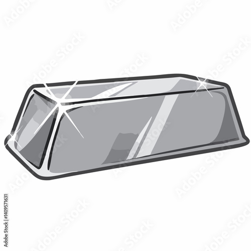 Shiny Metal Bar Illustration. Vector Image