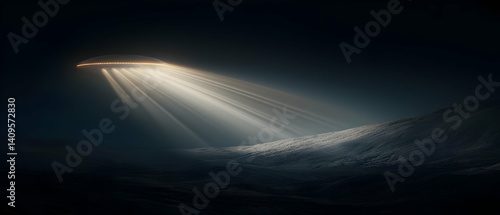 Celestial Light Rays Piercing Darkness