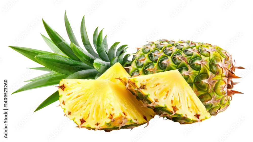 Close up of a Whole Pineapple Tropical Fruit Image for Culinary Branding Close up of a Whole Pineapple Tropical Fruit Image for Culinary Branding
