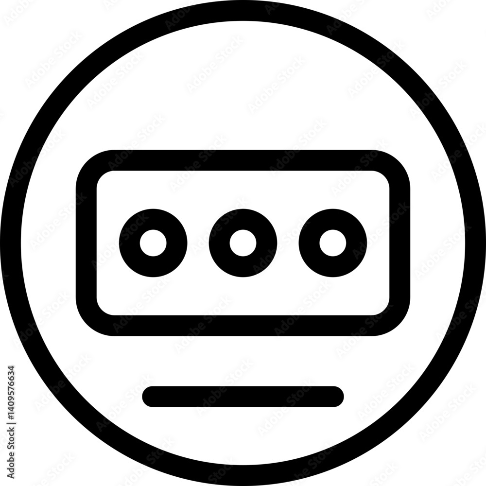 Ellipsis Outline Style Icon Ellipsis Outline Style Icon