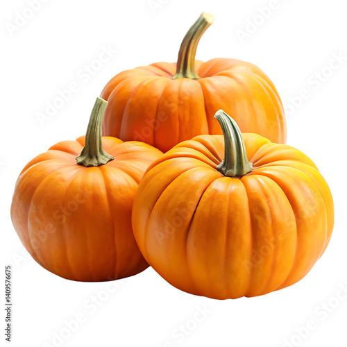 pumpkins isolated on white background PNG,AI GENERATED