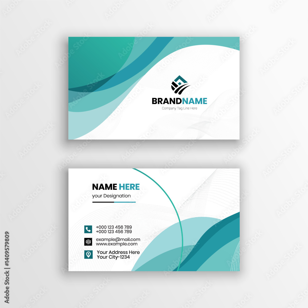 Naklejka premium 23. Corporate business card design Template Layout