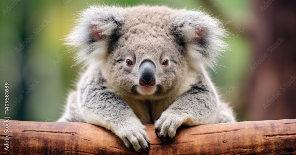 a fluffy koala that’s grumpy a fluffy koala that’s grumpy