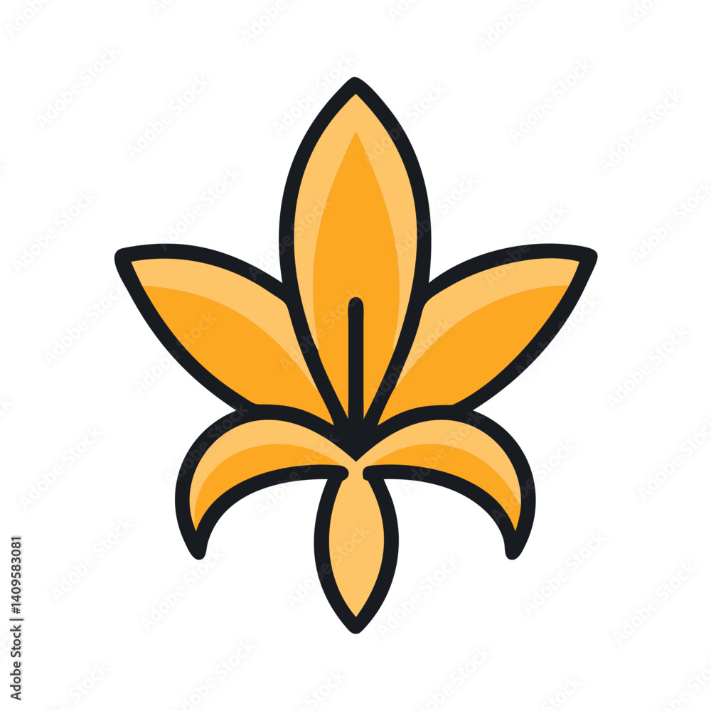 Golden stylized flower illustration on a dark background Golden stylized flower illustration on a dark background