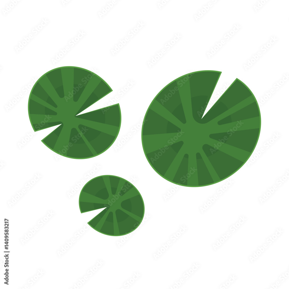 Lily pad icon. Lily cartoon vector on white background. Lily pad icon. Lily cartoon vector on white background.