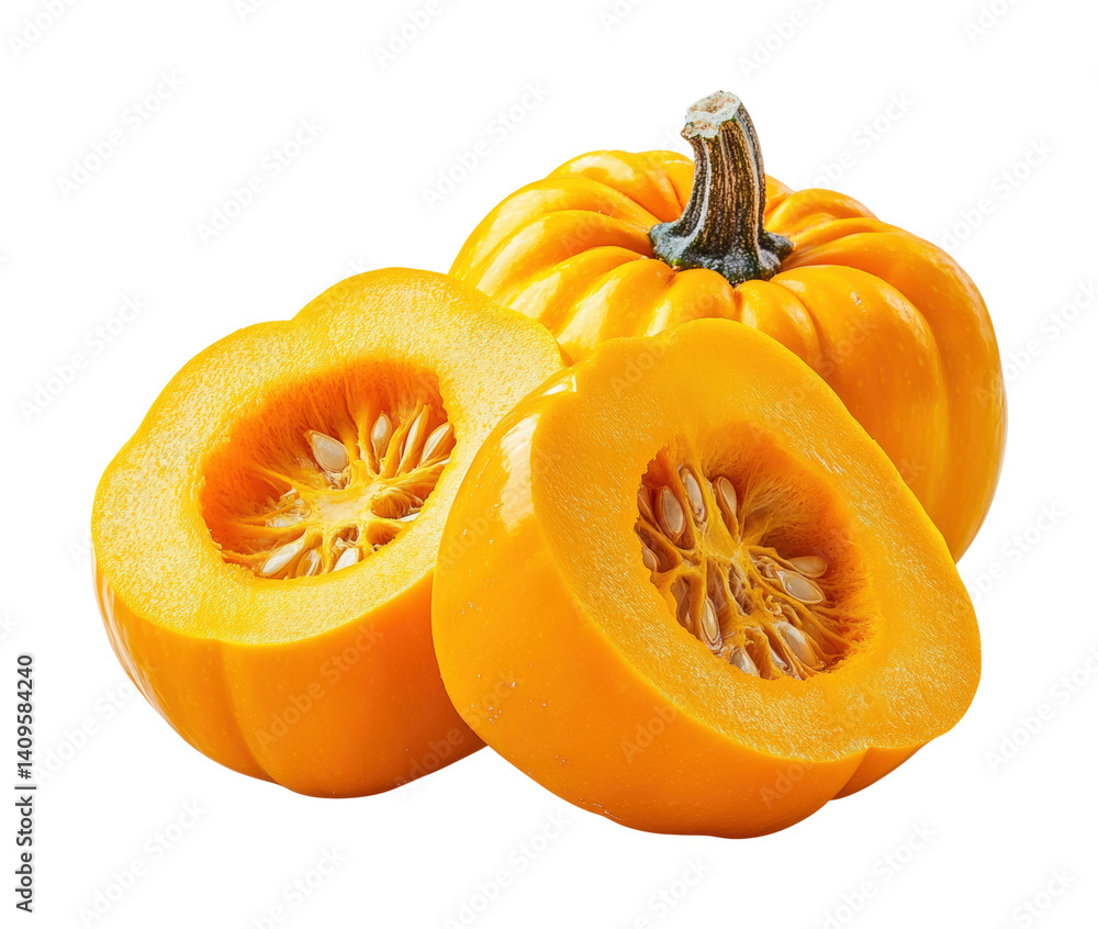 Harvesting fresh pumpkin slices farm market food natural light. Isolated on transparent background, png. Harvesting fresh pumpkin slices farm market food natural light. Isolated on transparent background, png.