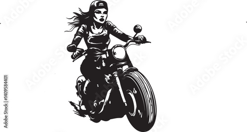 girl on a motorcycle