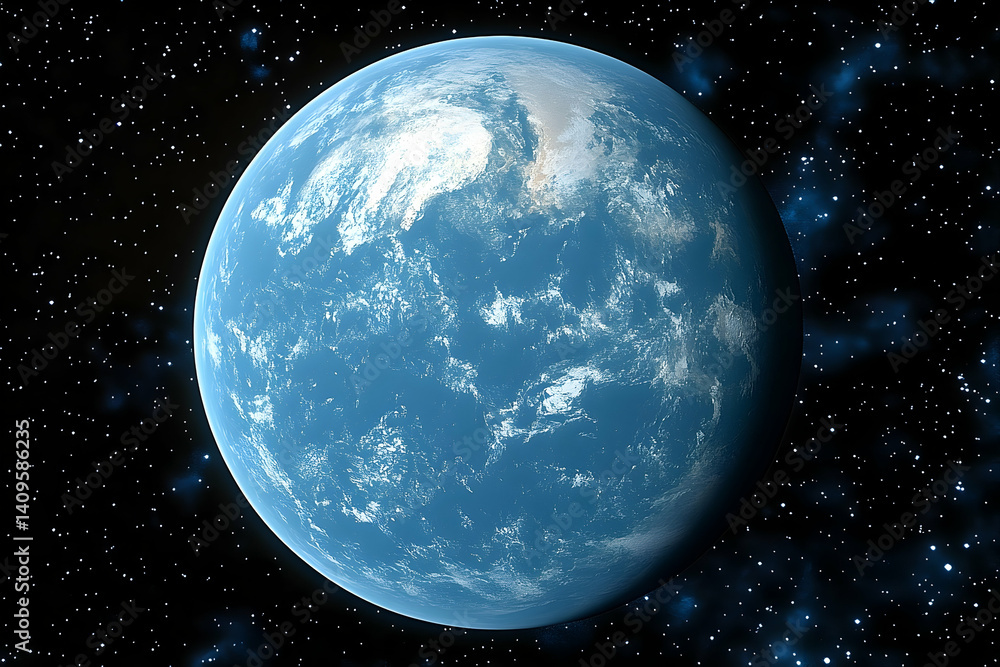 Obraz premium Earth, a celestial sphere surrounded by stars.