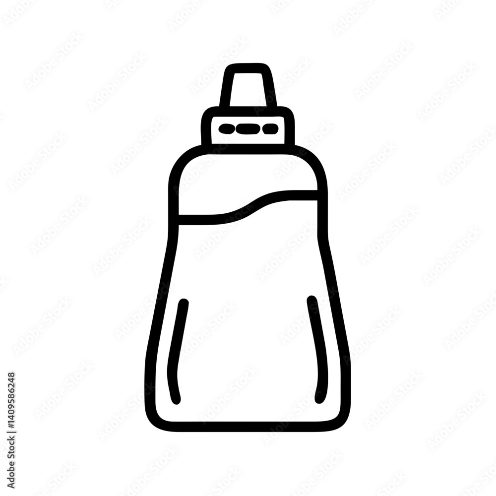 Mustard bottle outline illustration with simple design Mustard bottle outline illustration with simple design