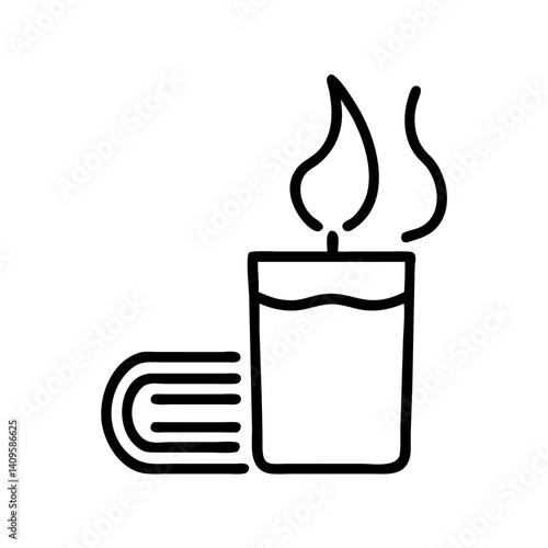 Cute lamb with a cloud-like shape in a simple illustration  