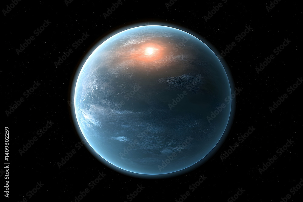 Fototapeta premium Celestial sphere, showcasing a planetary body.