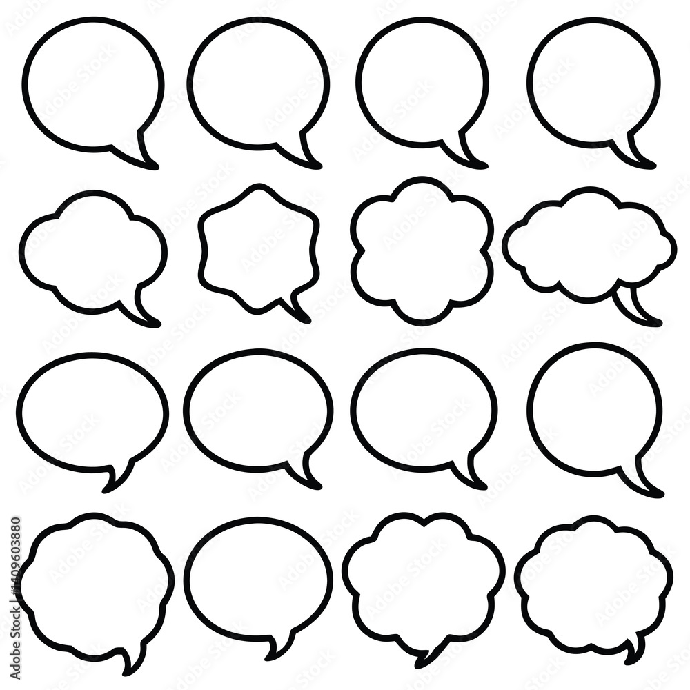 Fototapeta premium Various Speech Bubbles
