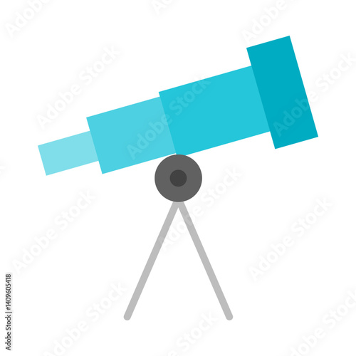 Telescope flat icon