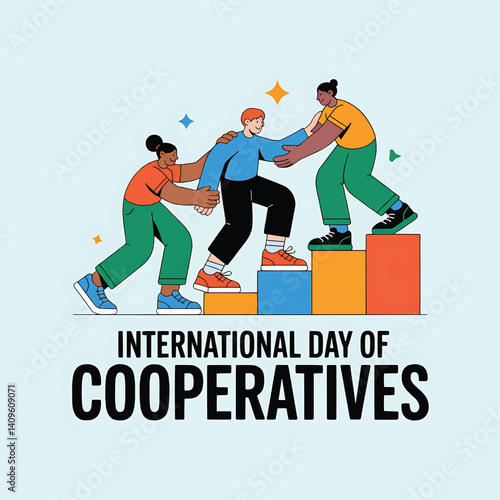 International Day of Cooperatives Vector Design with Collaborative Team