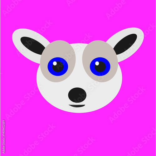 animal muzzle mouse vector purple background blue eyes