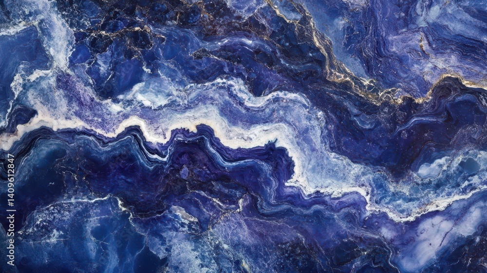 Deep blue and white marbled stone surface design. Deep blue and white marbled stone surface design.