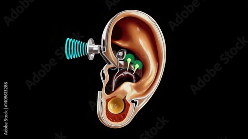 Understanding the Inner Ear Hearing Process Through Medical Animation Generative AI