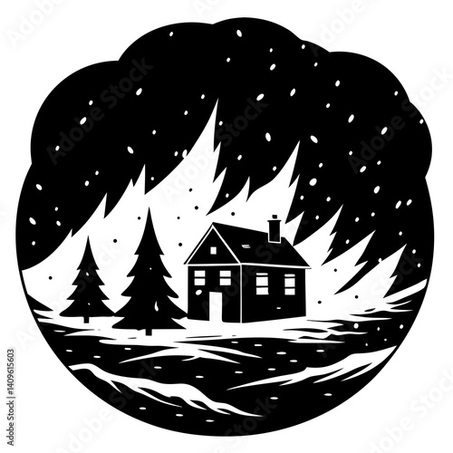 High-res blizzard vector for winter scenes, perfect for digital art and design projects.
