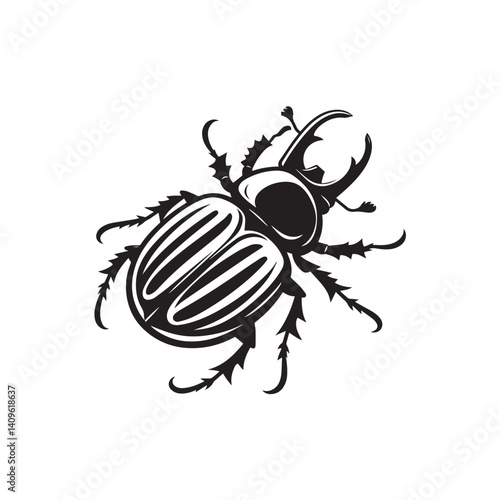 vector illustration of a beetle