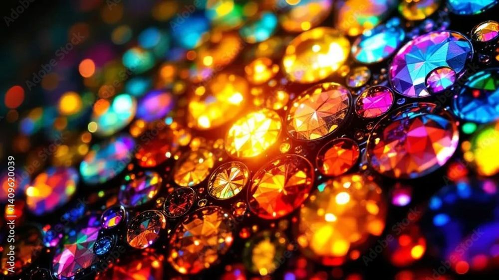 Colorful pieces of glass. Close up.
