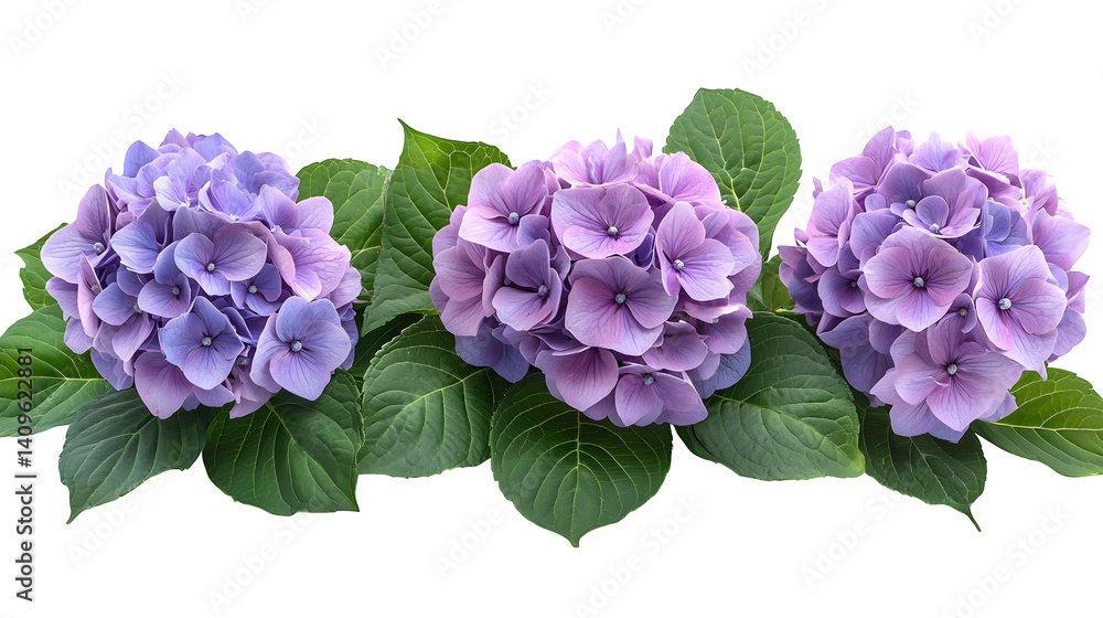 Obraz premium Hydrangea flower bush isolated on white background