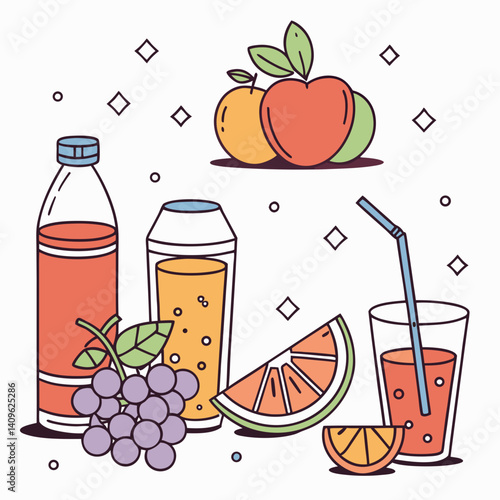 juice and fruits
