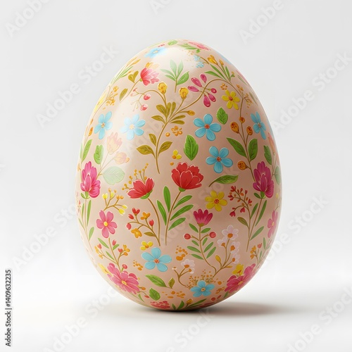 Festive Floral Easter Egg Springtime Decoration Holiday Symbol