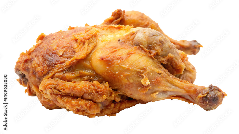 Fried chicken carcass isolated on white background PNG Fried chicken carcass isolated on white background PNG