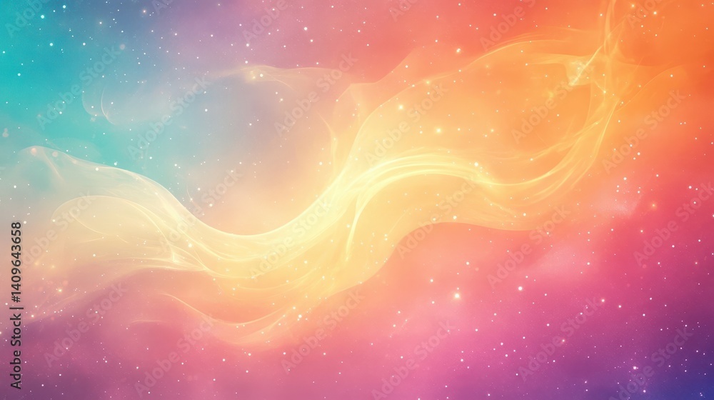 Abstract swirling nebulae of pastel hues. Abstract swirling nebulae of pastel hues.