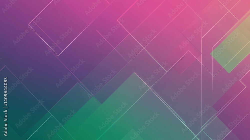 Fototapeta premium Abstract geometric design with vibrant color gradients.