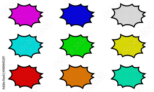Colorful Vector Star Pattern Set with Decorative Frames and Vintage Design Elements