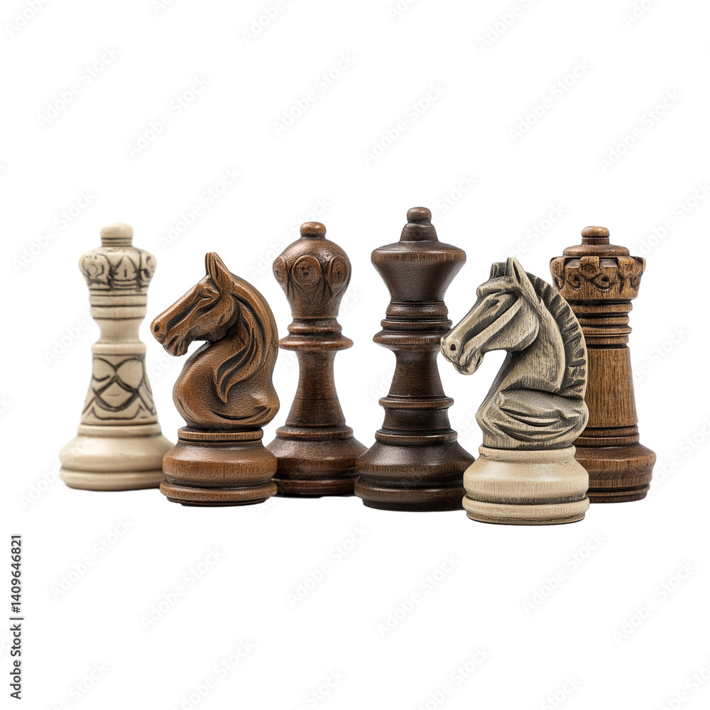 Chess pieces set isolated on transparent white background Chess pieces set isolated on transparent white background