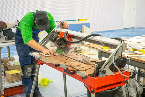 Production of ceramic tiles...